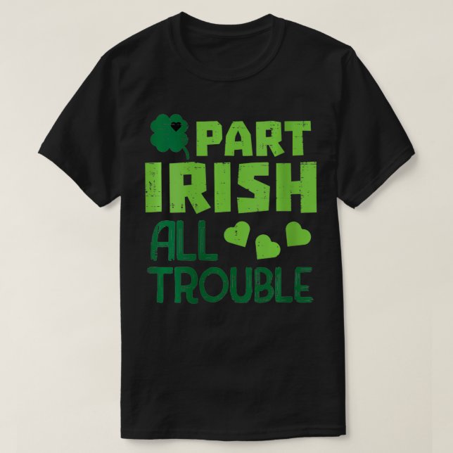 Camiseta Mulheres Pedem Irlandês Todos Os Problemas Engraça (Frente do Design)