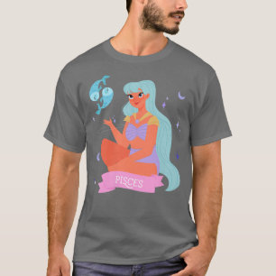 Camiseta Mulheres Peixes Astrologia Horoscópio Mulheres Ado