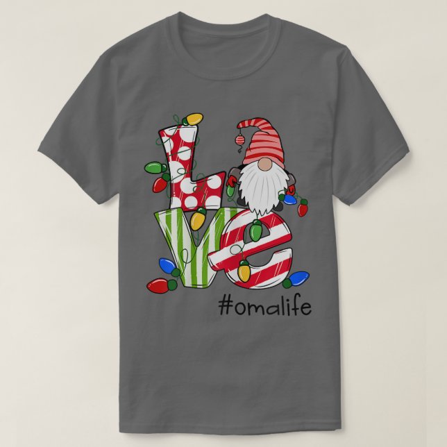 Camiseta Mulheres personalizadas Amor Omalife Candy Gnome C (Frente do Design)