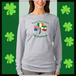 Camiseta Mulheres Personalizadas México Irlandês Bandeira E