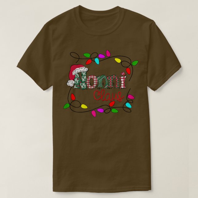 Camiseta Mulheres Personalizadas Natal Não Nativo Claus Xma (Frente do Design)