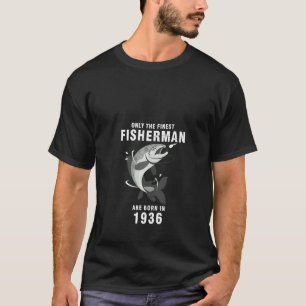 Camiseta Mulheres pescando pescador 1936 84º aniversário sã
