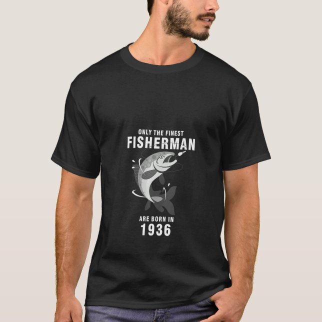 Camiseta Mulheres pescando pescador 1936 84º aniversário sã (Frente)