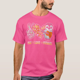 Camiseta Mulheres Pinguim Do Amor Pela Paz Tocando Violão A