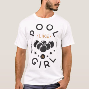 Camiseta Mulheres Piscinas Como Uma Garota Billiards Jogand