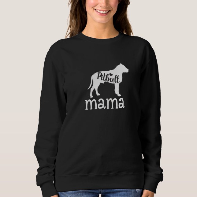 Camiseta Mulheres Pitbull Mama Pitbull Cachorro Cachorro Ca (Frente)