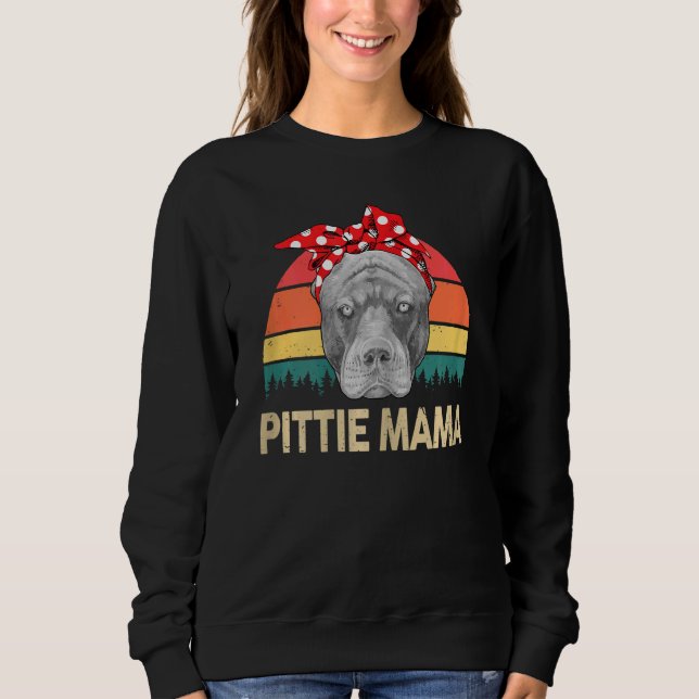 Camiseta Mulheres Pitbull Pittie Mama Pitbull Mamma Pibble (Frente)