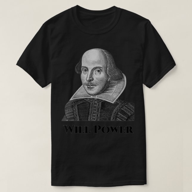 Camiseta Mulheres Poderão William Shakespeare Pun Literalme (Frente do Design)