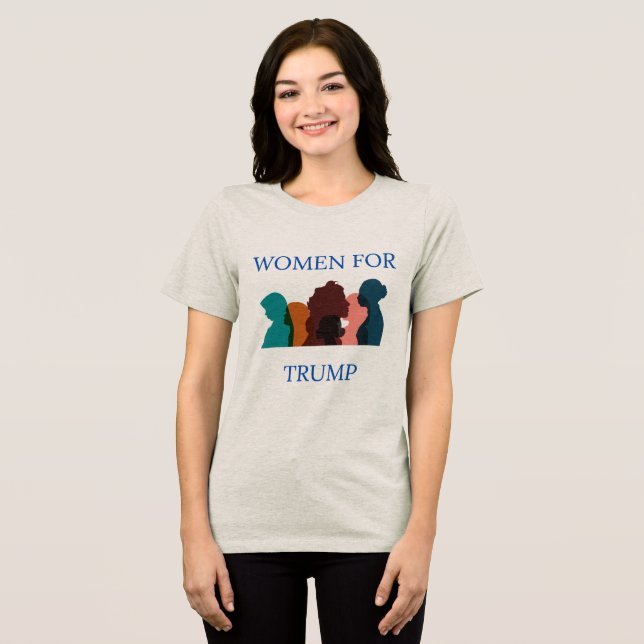 Camiseta Mulheres por Trump (Frente Completa)