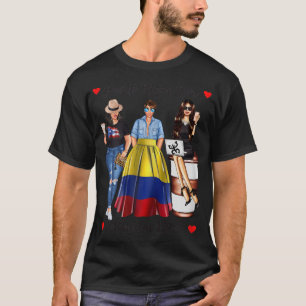 Camiseta Mulheres porto-riquenhas Nascer Colômbia Patriótic