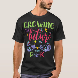 Camiseta Mulheres Pré-K Equipe De Volta À Escola Crescendo