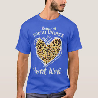 Camiseta Mulheres Presentes Para Trabalhador Social Coração