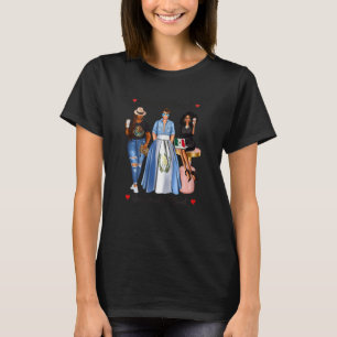 Camiseta Mulheres Preta Mexicana Mulheres Metade Mexicana G