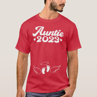 Camiseta Mulheres Primeira Vez Tia 2023 Anunciante De Gravi