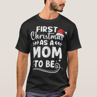 Camiseta Mulheres Primeiro Natal Como Mãe Ser Nova Mãe Preg