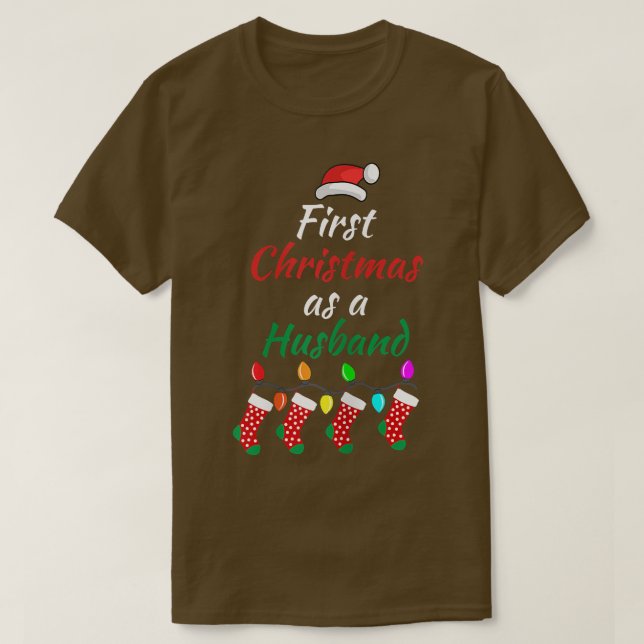 Camiseta Mulheres Primeiro Natal como marido Novo Groenlând (Frente do Design)