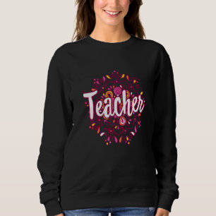 Camiseta Mulheres Professoras Vida Mandala Pré-Escolar Pré-