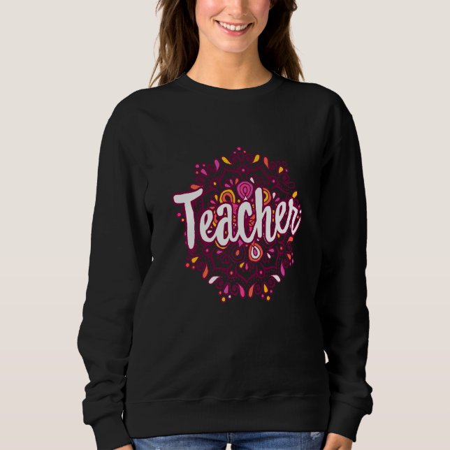 Camiseta Mulheres Professoras Vida Mandala Pré-Escolar Pré- (Frente)