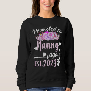 Camiseta Mulheres Promovidas À Babá Novamente 2023 Mãe Flor