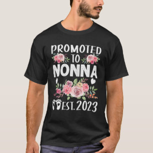 Camiseta Mulheres Promovidas A Nonna Novamente 2023 Mãe Flo
