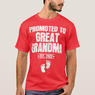 Camiseta Mulheres Promovidas à Vovó Excelente 2022 Grávida