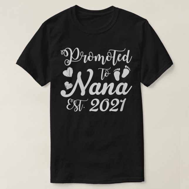 Camiseta Mulheres Promovidas Para Nana Vovó 2021 VNeck1 (Frente do Design)