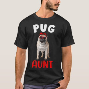 Camiseta Mulheres Pug Tia Tia Pug Cachorro Cachorro Frio M