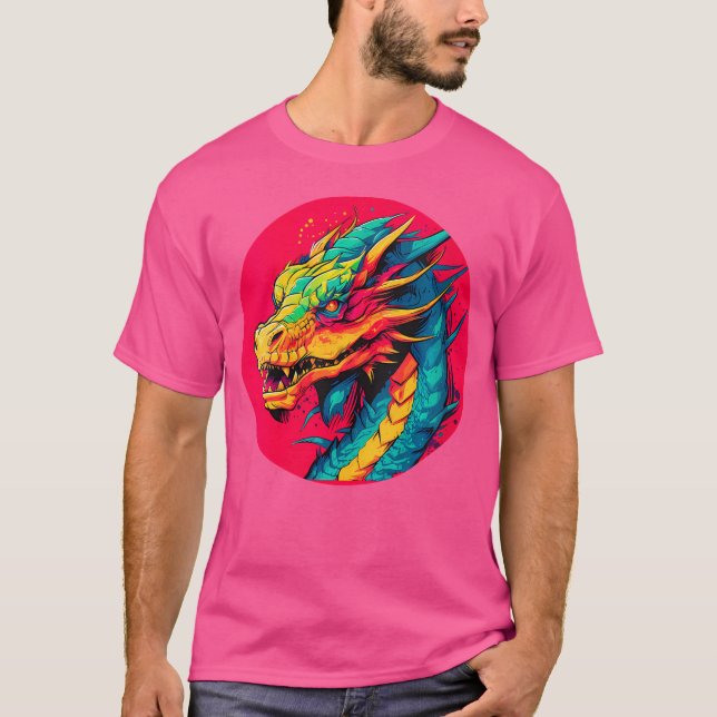 Camiseta Mulheres Punk Dragon Delight Dragon Dragão Vibrant (Frente)