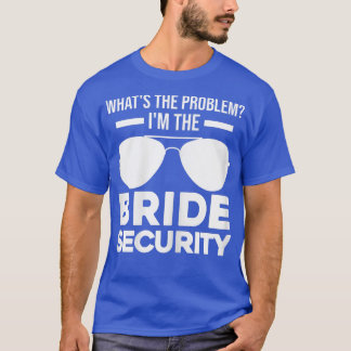 Camiseta Mulheres Qual é o problema noiva ponte de seguranç