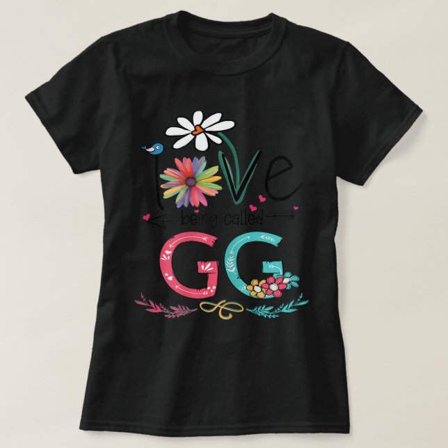 Camiseta Mulheres que adoro ser chamada de Gg Sunflower Mad (Frente do Design)