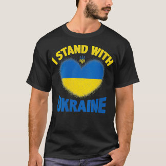 Camiseta Mulheres Que Coram Bandeira Ucraniana Eu Defendo A