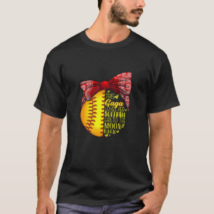 Camiseta Mulheres Que Essa Gaga Ama Seu Softball Girl Softb