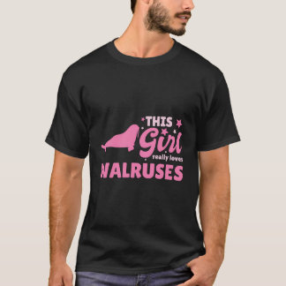 Camiseta Mulheres Que Essa Menina Adora Walruses Gift Walru