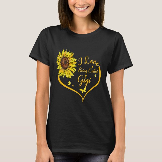 Camiseta Mulheres Que Eu Adoro Ser Chamadas De Gigi Sunflow (Frente)