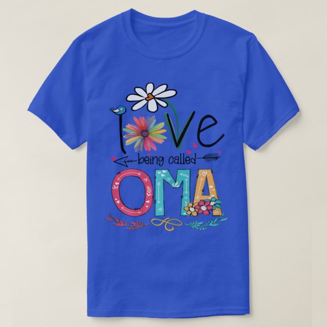 Camiseta Mulheres Que Eu Adoro Ser Chamadas De Oma Sunflowe (Frente do Design)