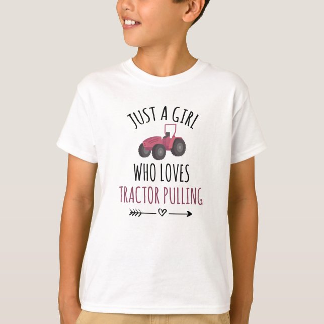 Camiseta Mulheres que puxam o trator| Presentes De Garotas  (Frente)