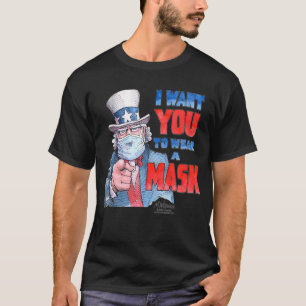 Camiseta Mulheres que quero que Vistam uma máscara VNeck