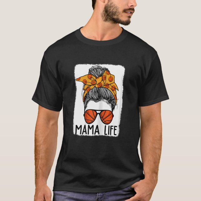 Camiseta Mulheres Que Sangraram Basquete Mama Mensagem Bun  (Frente)