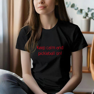 Camiseta Mulheres que Vivem com a Letra Vermelha Pickleball