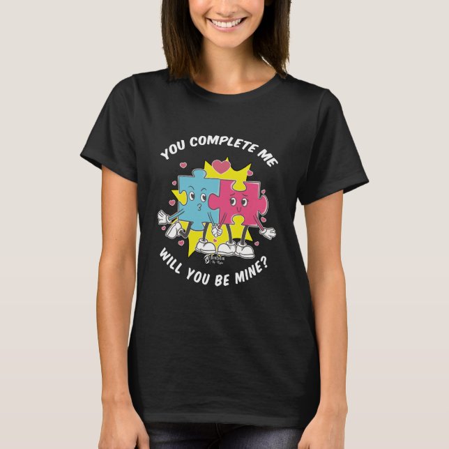Camiseta Mulheres Quebra-cabeça Negras (Frente)