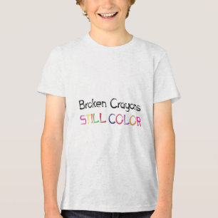 Camiseta Mulheres Quebraram Crayons Coloridos Suicídio Prev