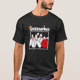 Camiseta Mulheres Queenpins Boliche Bowler Bola de boliche
