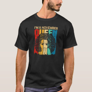 Camiseta Mulheres Queens Engraçadas Novembro Noivado Mulher