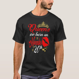 Camiseta Mulheres Queens São Nasceres Em Novembro 20 Scorpi