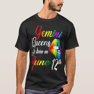 Camiseta Mulheres Rainbow Queens São Nasceres Na 12 Gemini
