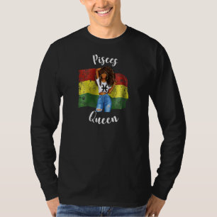 Camiseta Mulheres Rainha Boliviana Peixes Vibrações Barbado