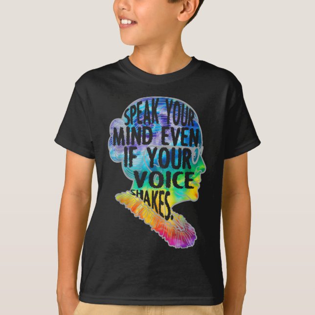Camiseta Mulheres Rbg Fale O Que Você Pensa Mesmo Que Sua V (Frente)