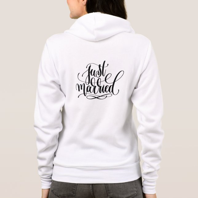 Camiseta Mulheres Recem casados Hoodie (Verso)