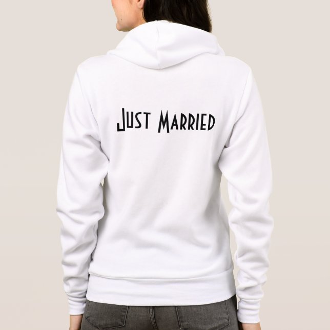 Camiseta Mulheres Recem casados Hoodie (Verso)