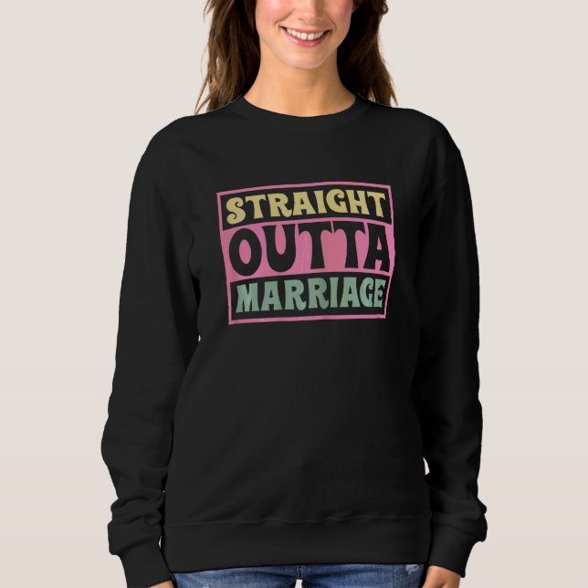 Camiseta Mulheres Retas Fora do Casamento  Divórcio  Finalm (Frente)